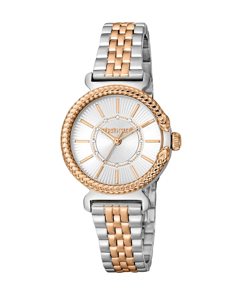 Roberto Cavalli Women's Snake Core Quartz Stainless Steel Bracelet Watch