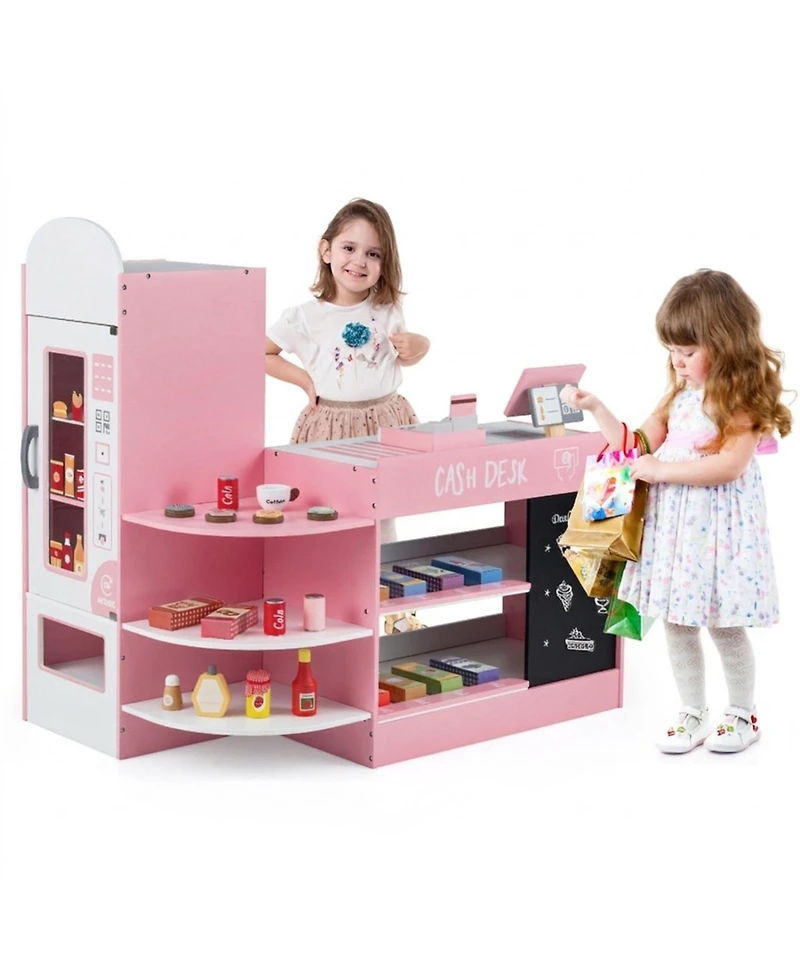 Sugift Kids Grocery Store Playset with Cash Register and Pos Machine