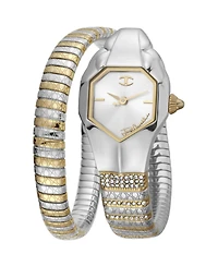 Just Cavalli Women's Glam Snake Quartz Stainless Steel Bracelet Watch