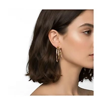 Rivka Friedman 18K Gold Plated Multi Hoop Earrings with Bezel Set Cz Accents