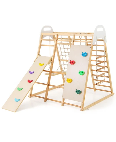 Sugift Ages 1+ 8-in-1 Wooden Jungle Gym Playset
