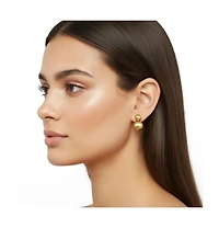 Rivka Friedman 18K Gold Plated Polished Double Bubble Drop Earrings