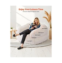 Slickblue Adult Bean Bag Sofa Chair with Armrests and Foam Filling