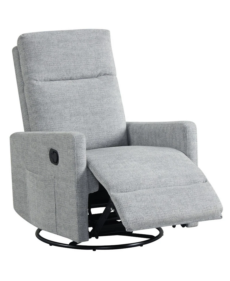 Sugift 360degree(s) Swivel Rocking Nursery Recliner Armchair with Cushioned Back