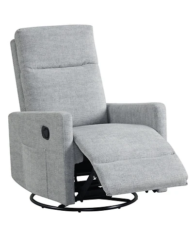 Sugift 360degree(s) Swivel Rocking Nursery Recliner Armchair with Cushioned Back