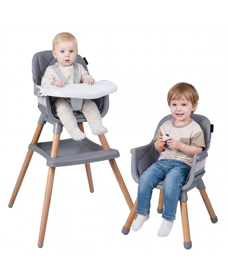 Sugift 9-in-1 Convertible High Chair for Babies and Toddlers with Seat Cushion