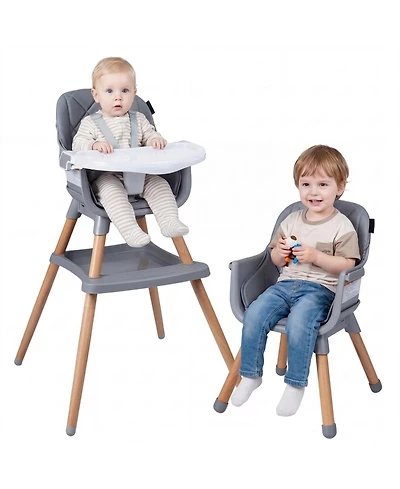 Sugift 9-in-1 Convertible High Chair for Babies and Toddlers with Seat Cushion