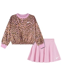 Nike Toddler Girls' 2T-4T Allover Printed Top and Scooter, 2-Piece set
