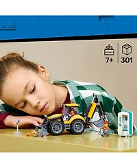 Lego City Backhoe Loader 60480 301-Piece Building Set, Ages 7+