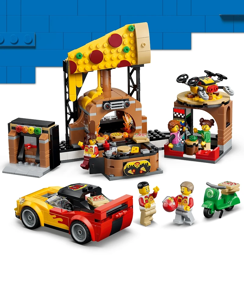 Lego City Pizza Delivery Experience with Vehicles 60496, 494-Piece Building Set, Ages 6+