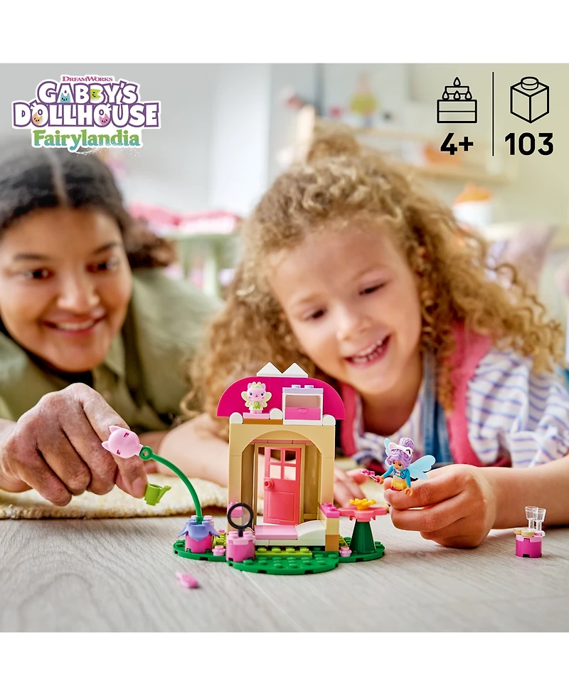 Lego Gabby's Dollhouse Kitty Fairy's Garden House 11212 103-Piece Building Set, Ages 4+