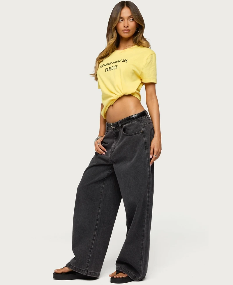 Edikted Women's Nichol Low Rise Baggy Jeans