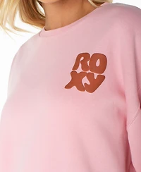 Roxy Women's Morning Stroll Graphic Fleece Crewneck Sweatshirt