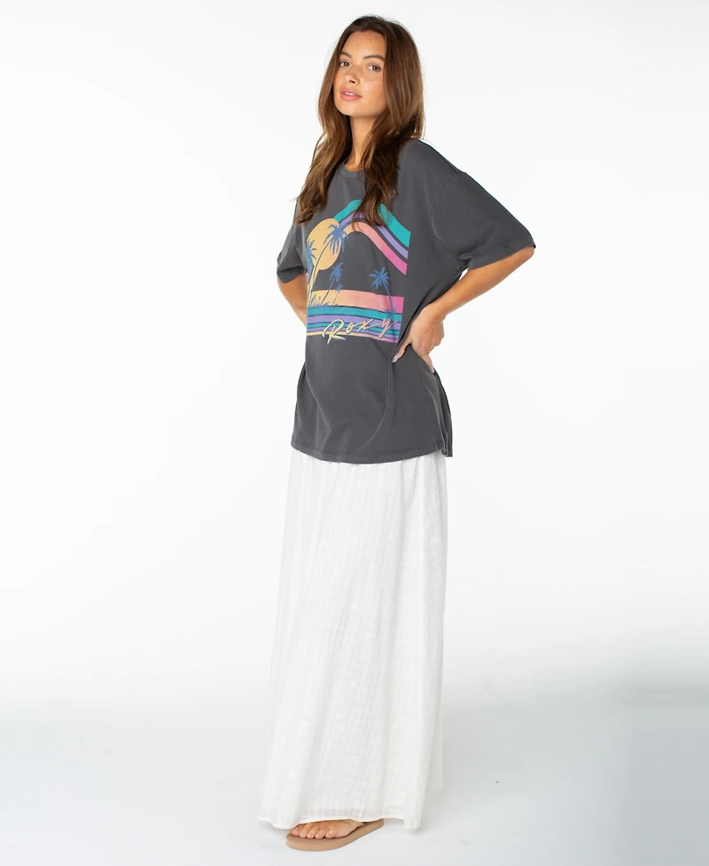Roxy Women's Heatwave Graphic Oversized Drop-Shoulder T-Shirt