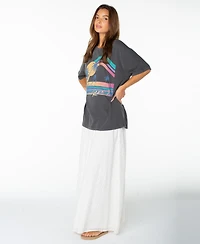 Roxy Women's Heatwave Graphic Oversized Drop-Shoulder T-Shirt
