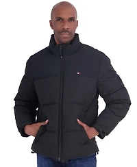 Tommy Hilfiger Men's Unhood Mix Media Puffer Jacket