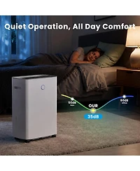 Cowsar 85 Oz Dehumidifier with Drain Hose for Home, Quiet Operation