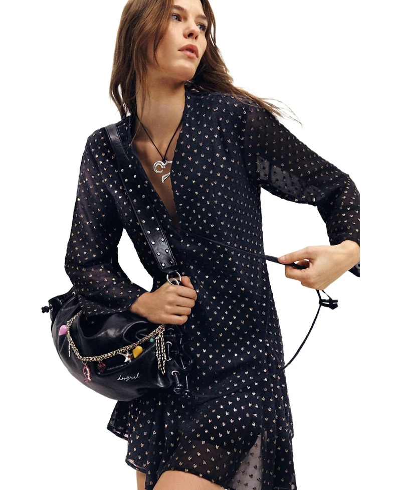 Desigual Women's Short plumeti dress