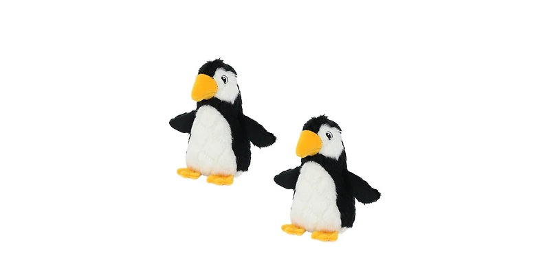 Mighty Jr Arctic Penguin 2 Pack, Durable Plush Squeaky Dog Toy