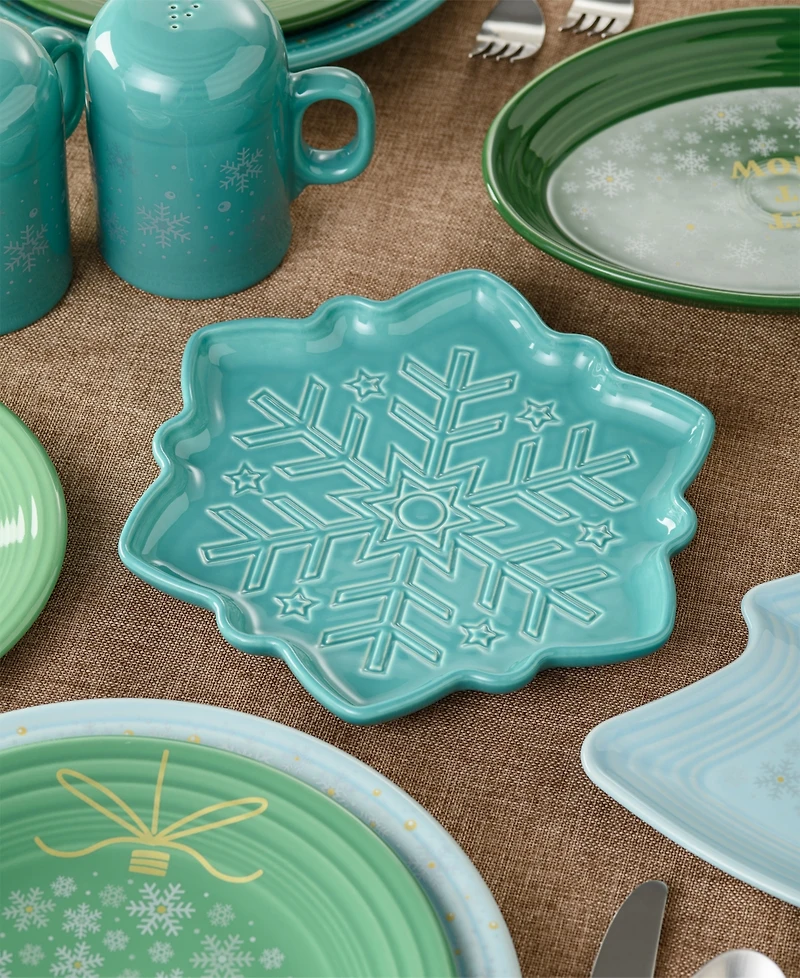 Fiesta Turquoise Snowflake 8" Shaped Plate, Exclusively at Macy's