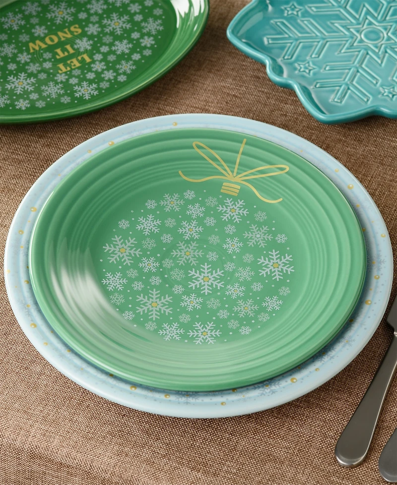 Fiesta Meadow Snowflakes Luncheon 9" Ornament Plate, Exclusively at Macy's