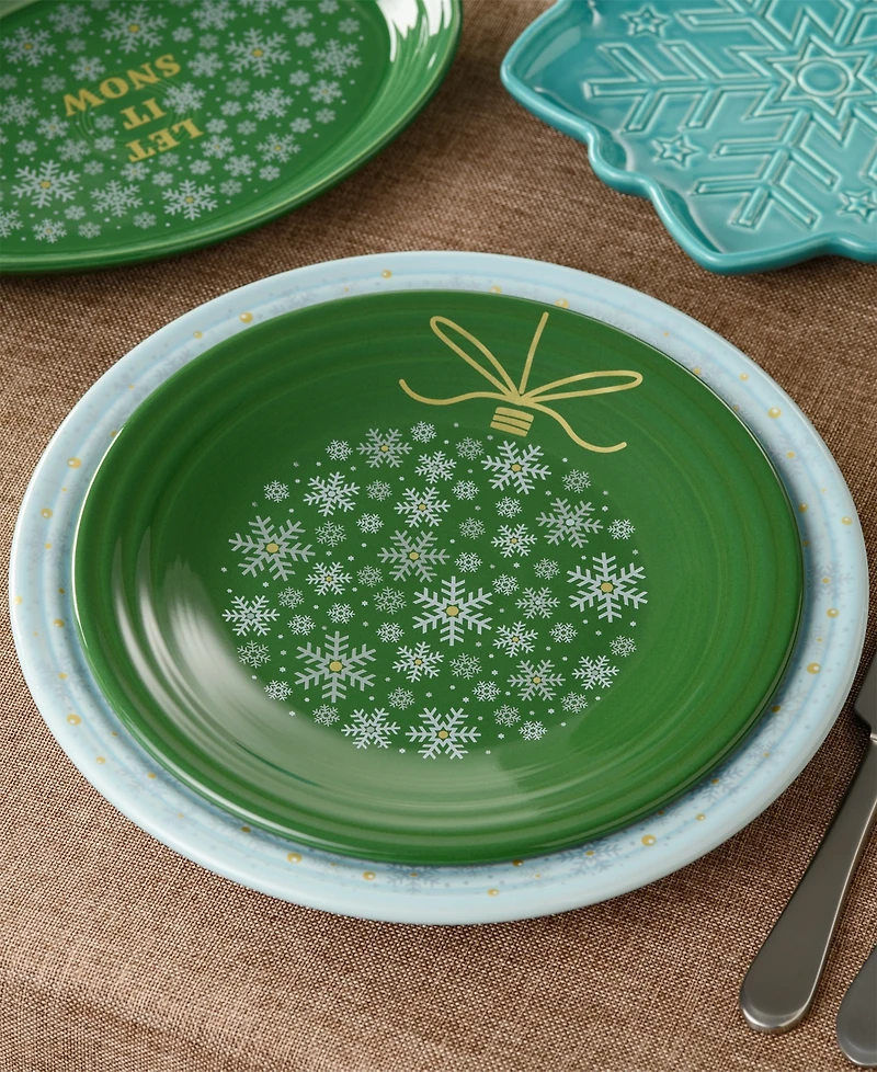 Fiesta Jade Snowflakes Luncheon 9" Ornament Plate, Exclusively at Macy's