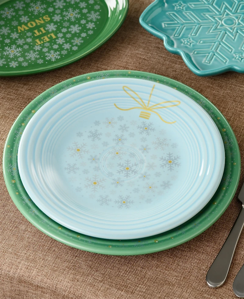 Fiesta Sky Snowflakes Luncheon 9" Ornament Plate, Exclusively at Macy's