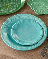 Fiesta Turquoise Snowflakes 7.25" Classic Rim Salad Plate, Exclusively at Macy's