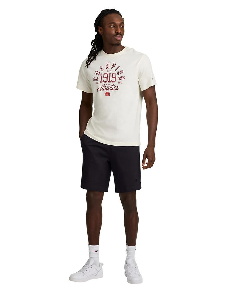Champion Men's Jersey Embroidered C Logo Shorts, 7" Inseam