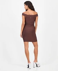 Guess Womens Alexis Off The Shoulder Bandage Fitted Top High Waisted Mini Skirt
