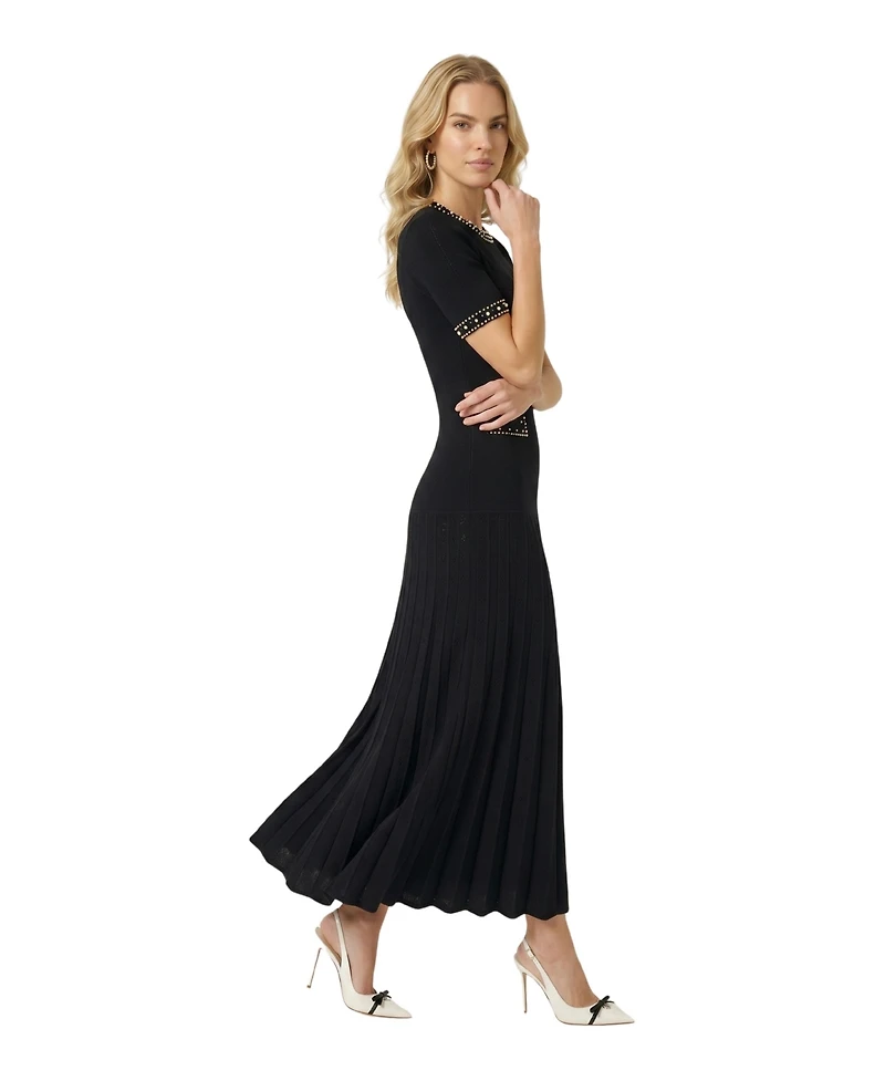 Modenaire Women's Embellished Knit Midi Dress