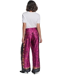 Karl Lagerfeld Paris Petite High-Waisted Wide-Leg Pants, 29" Inseam