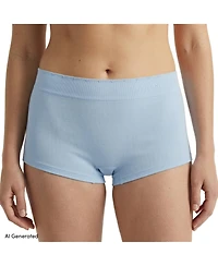 Lands' End Women's Mid Rise Boyshort Soft Fit Seamless 3 Pack Panties