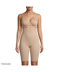 Lands' End Women's Lands High Waist Thigh Shaper Contour Flex Bottoms 2 Pack, Mother Of Pearl, X-Large