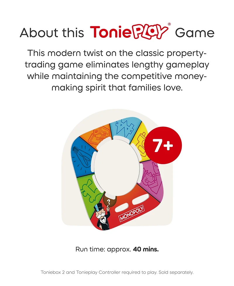 Tonies Tonieplay Monopoly Real Estate Rush Problem-Solving Board Game, Ages 7+
