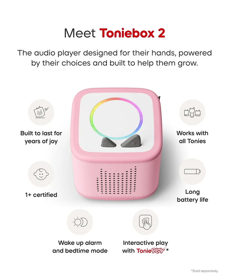Tonies Toniebox 2 Bluey Screen-Free Starter Set Audio Player, Ages 3+