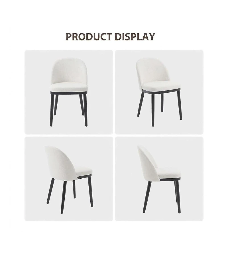 Gaomon Wooden Dining Chairs Set of 4,Upholstered Kitchen Dining Room Chair,Modern Linen Fabric hollowed out Dinner Chair with Leveling Feet