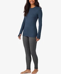Cuddl Duds Women's Thumbhole Long-Sleeve Crewneck Top