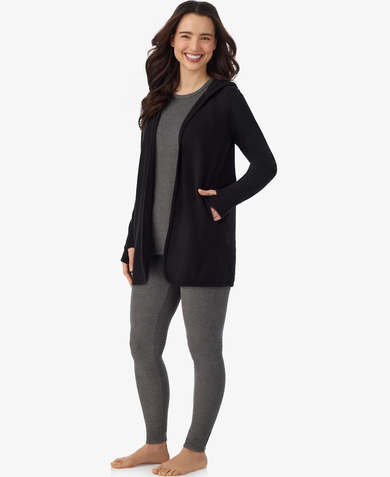 Cuddl Duds Women's Fleecewear with Stretch Long-Sleeve Hooded Wrap