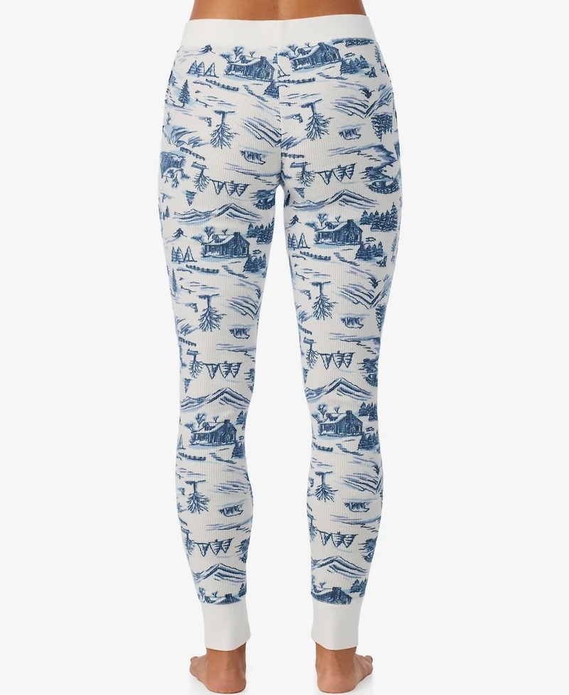 Cuddl Duds Women's Cozy Waffle-Knit Thermal Stretch Leggings