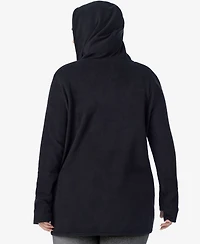 Cuddl Duds Plus Hooded Long-Sleeve Fleecewear with Stretch Wrap