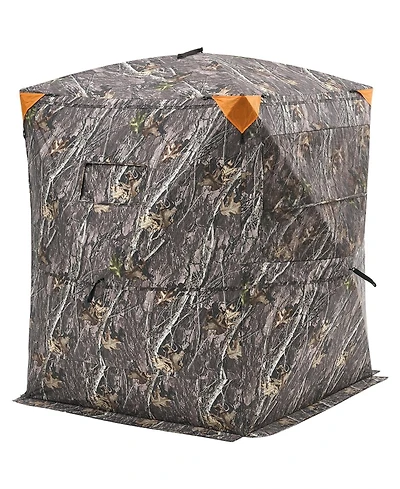 Sugift 2-3 Person Thermal Hunting Blind with Tri-Leg Chair Carrying Bag Silent Zipper Door and Window