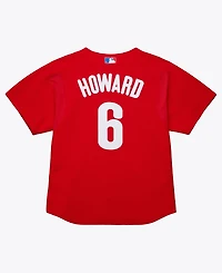 Mitchell Ness Men's Ryan Howard Red Philadelphia Phillies Big Tall Cooperstown Mesh Batting Practice Jersey