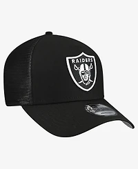 New Era Men's Black Las Vegas Raiders City Script 9FORTY A-Frame Adjustable Hat