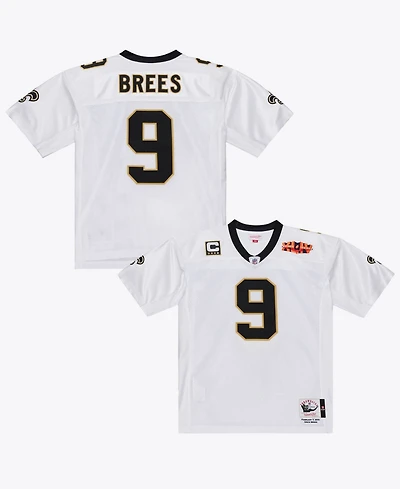Mitchell Ness Men's Drew Brees White New Orleans Saints Super Bowl Xliv Authentic Jersey