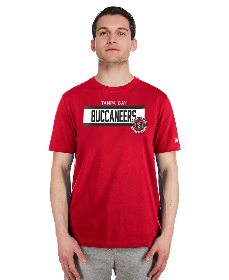 New Era Men's Red Tampa Bay Buccaneers 3rd Down High Density Print T-Shirt