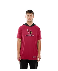 New Era Men's Cardinal Arizona Cardinals Combine Authentic Hooded Raglan Short-Sleeve T-Shirt