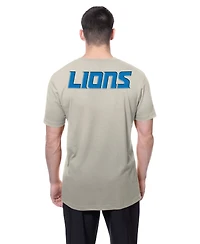 New Era Men's Light Beige Detroit Lions Multi Patch T-Shirt