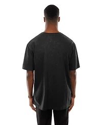 New Era Men's Black Minnesota Vikings Retro Logo Enzyme Washed Oversized T-Shirt