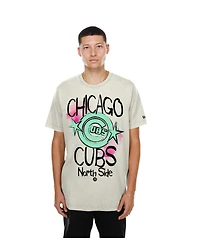 New Era Men's Cream Chicago Cubs Lifestyle Punk Core T-Shirt